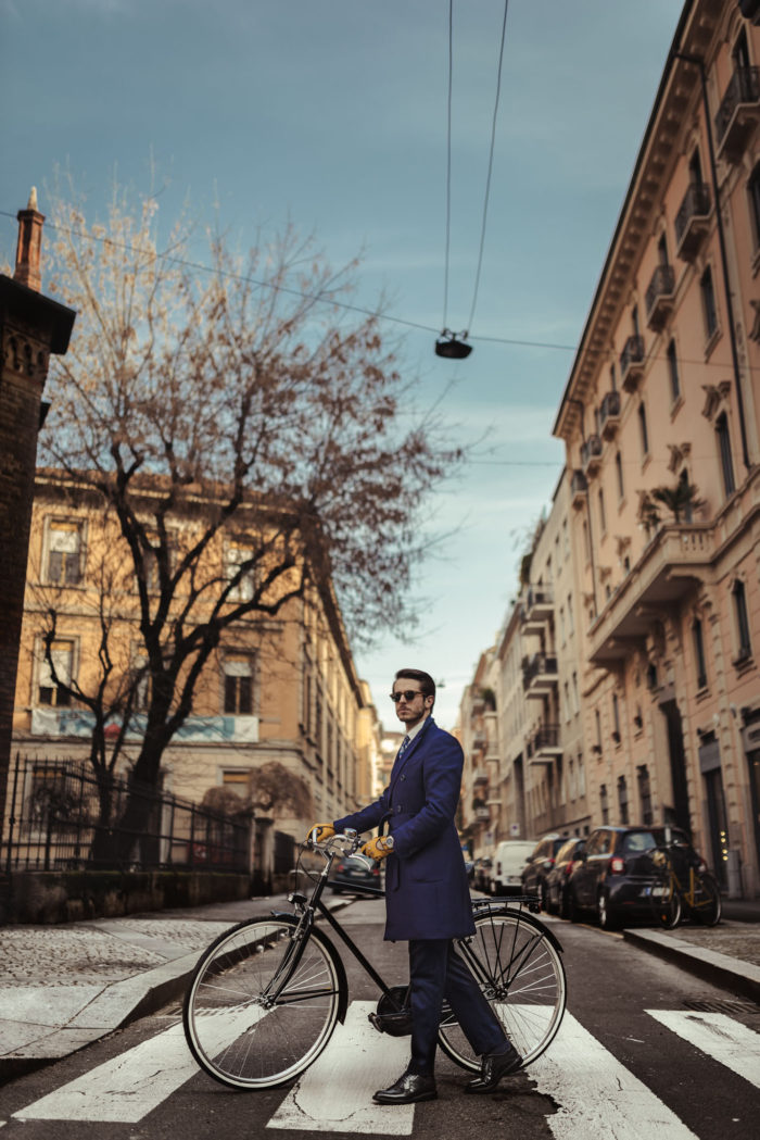 by bike in Milan _ Girard Perregaux Laureato Chrono