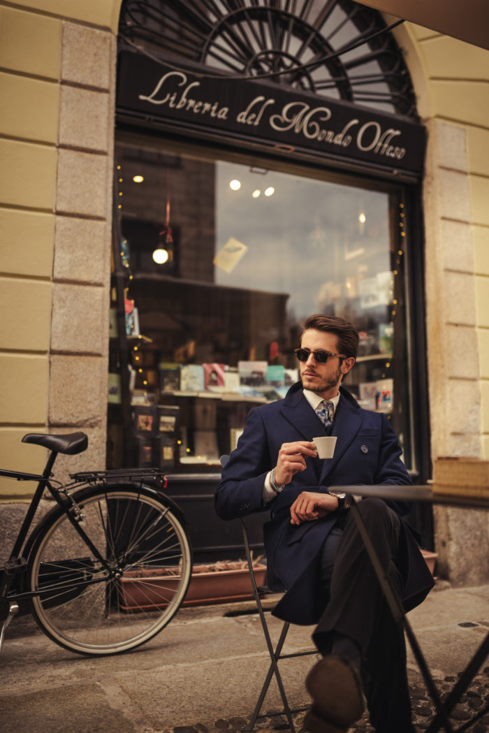 by bike in Milan _ Girard Perregaux Laureato Chrono