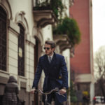 by bike in Milan _ Girard Perregaux Laureato Chrono