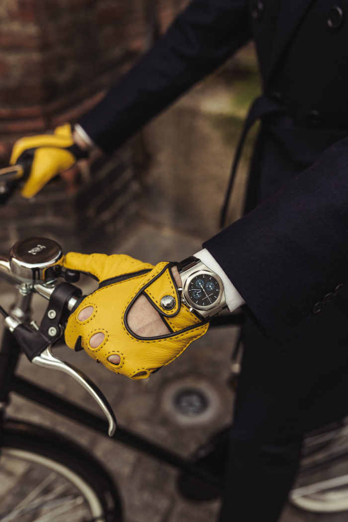 by bike in Milan _ Girard Perregaux Laureato Chrono