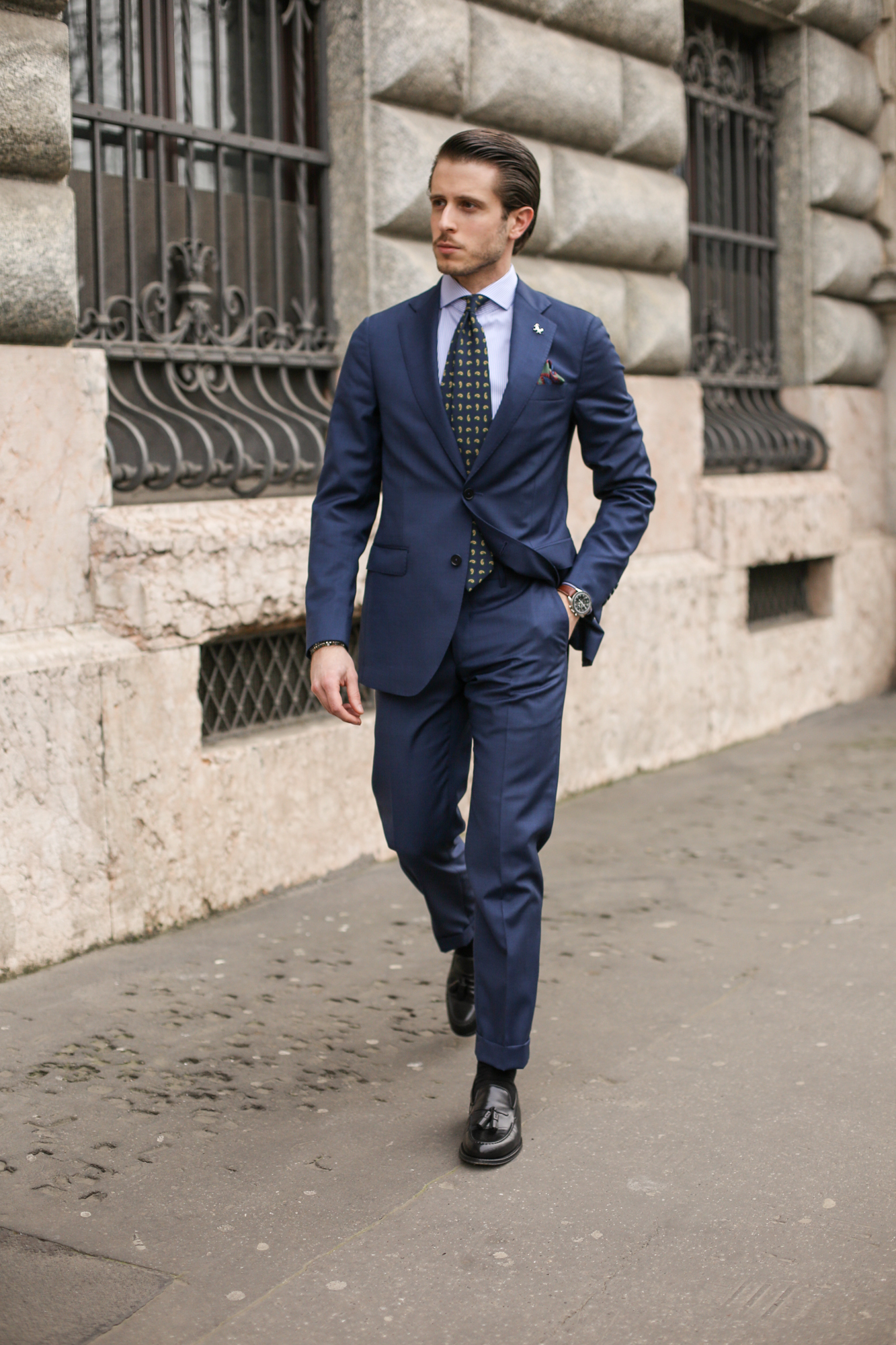 Blue Suit in Milan – Simply Mr.T